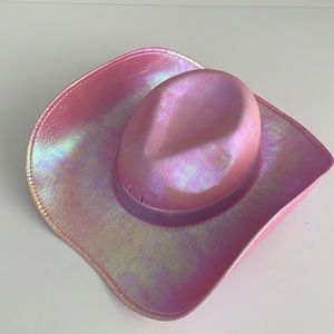 [ Disney - Pink Iridescent Kids Cowboy Hat ]